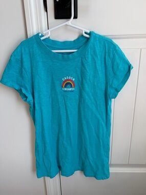 Kids' Teal 'Choose Kindness' Rainbow Tee